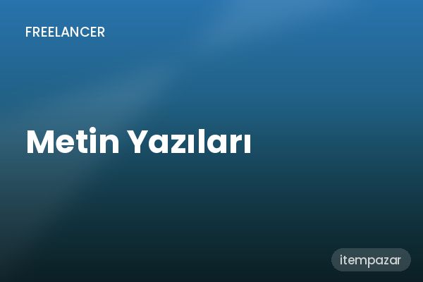 Metin Yazıları Acil Teslim | Uygun Fiyat Fırsatı