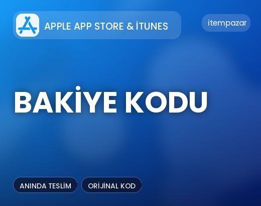 Apple App Store & iTunes Bakiye Kodu | Anında Teslimat