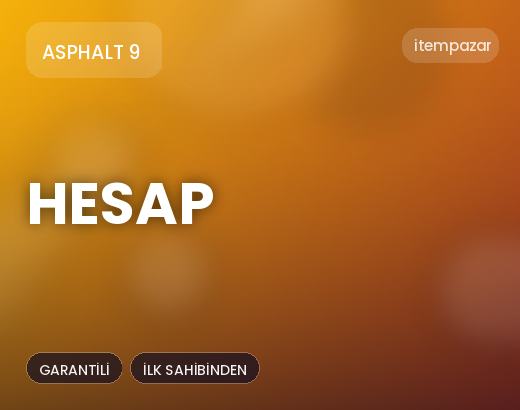 Asphalt 9 Hesap | Hızlı ve Güvenli Teslim