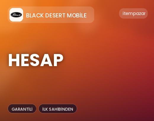 Black Desert Mobile Hesap | Anında Teslimat