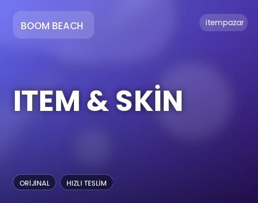 Boom Beach Item & Skin | Hızlı ve Güvenli Teslim
