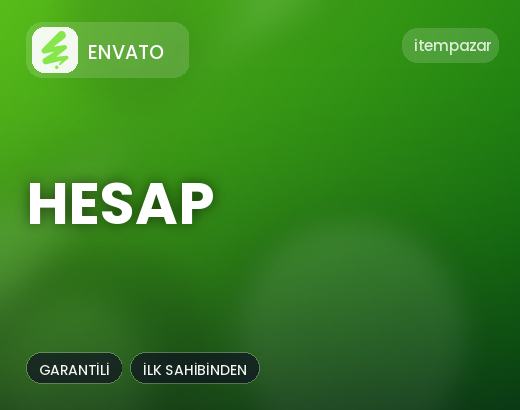 Envato Hesap | Anında Teslimat
