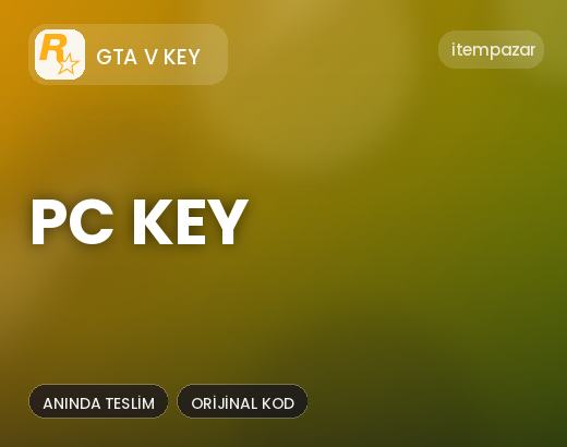 GTA V Key PC Key | Hızlı ve Güvenli Teslim