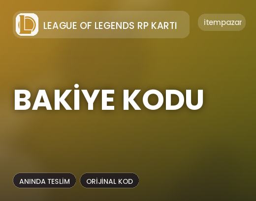 League of Legends RP Kartı Bakiye Kodu | Uygun Fiyat Fırsatı