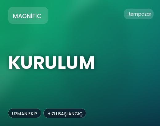 Magnific Kurulum | Uygun Fiyat Fırsatı