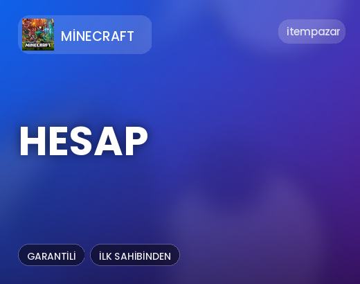 Minecraft Hesap | Uygun Fiyat Fırsatı