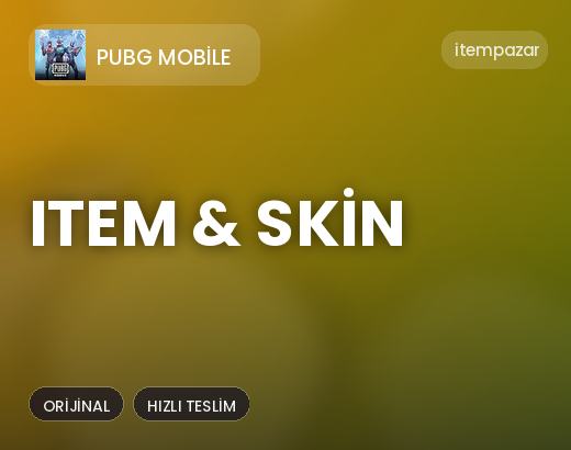 PUBG Mobile Item & Skin | 7/24 Destekli Satış
