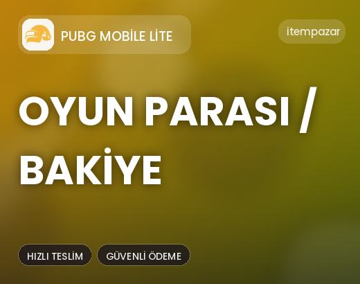 PUBG Mobile Lite Oyun Parası / Bakiye | Anında Teslimat
