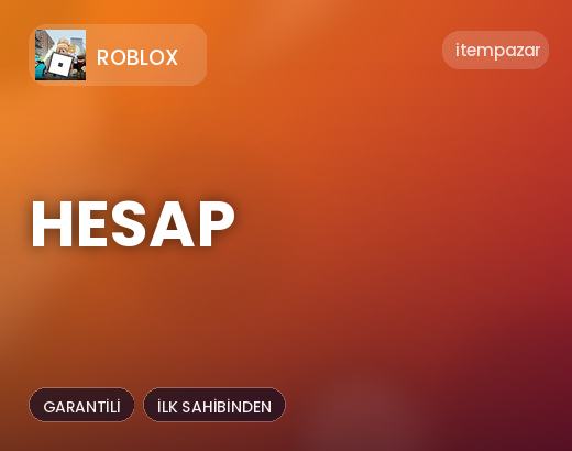 Roblox Hesap | Garantili Teslimat