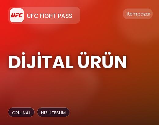 UFC Fight Pass Dijital Ürün | Hızlı ve Güvenli Teslim